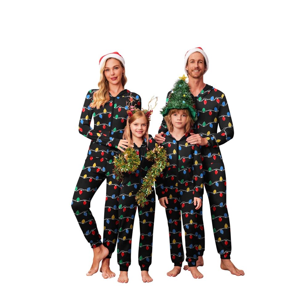 9748 Christmas Matching Family Onesie Pajamas Hoodie One Piece Pajamas